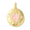 Brass Micro Pave Cubic Zirconia Pendants KK-Z042-23G-03-1