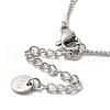Stainless Steel & Falt Round Glass Ring Bracelets for Women BJEW-G719-04P-3