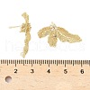 Brass Micro Pave Clear Cubic Zirconia Stud Earring Findings KK-Z106-02G-04-3