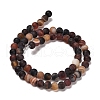 Natural Striped Agate/Banded Agate Beads Strands G-B079-C02-01-3