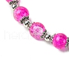 Round Crackle Glass Beads Stretch Bracelets BJEW-JB11456-04-3