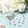  40Pcs 10 Colors Real 18K Gold Plated Plated Brass Enamel Beads KK-NB0001-45-5