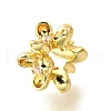 Brass Micro Pave Clear Cubic Zirconia European Beads KK-V008-15G-2