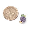 Pave Disco Ball Beads with Transparent Acrylic Charms and 304 Stainless Steel Bead Caps and Brass Ball Head pins Pendants PALLOY-TA00243-2