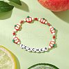 Teachers' Day Acrylic Beads Stretch Bracelets for Women BJEW-TA00609-1