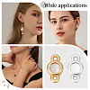 Beebeecraft 20Pcs 2 Colors Brass Micro Pave Clear Cubic Zirconia Connector Charms KK-BBC0002-17-6