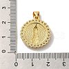 Rack Plating Brass Micro Pave Cubic Zirconia with Synthetic Opal Pendants KK-D088-13G-4