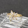Rack Plating Brass Micro Pave Cubic Zirconia Finger Rings for Women RJEW-M027-01G-02-3