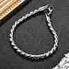 304 Stainless Steel Rope Chain Bracelets for Men Women BJEW-Q038-04P-1