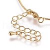 Brass Round Snake Chain Necklaces Making MAK-L025-02G-4