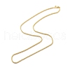 Brass Flower Link Chains Necklace for Women NJEW-P265-12G-2