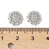Brass Micro Pave Clear Cubic Zirconia Bead Caps KK-V015-08P-2