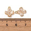 Brass Pave Clear Cubic Zirconia Charms KK-Z112-37G-3