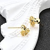 Octopus Brass Micro Pave Cubic Zirconia Stud Earrings EJEW-H157-02G-3