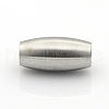304 Stainless Steel Matte Surface Magnetic Clasps with Glue-in Ends STAS-O042-C-12-2
