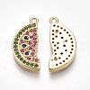 Brass Cubic Zirconia Pendants X-KK-S348-317-2