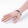Frosted Natural Gemstone Stretch Bracelets BJEW-JB03361-4