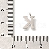 304 Stainless Steel Micro Pave Cubic Zirconia Pendants STAS-H228-06P-K-3