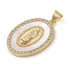 Brass Micro Pave Cubic Zirconia Pendants KK-I712-52G-06-2
