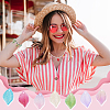 AHADERMAKER 140Pcs 14 Color Autumn Theme Two Tone Spray Painted Glass Pendants GLAA-GA0001-84-6