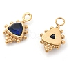 304 Stainless Steel Rhinestone Pendants STAS-Q340-06G-01-2