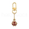 Stainless Steel Macrame Chain Pouch Round Natural Lapis Lazuli & Amethyst & Green Aventurine & Carnelian & Rose Quartz Holder Pendant Decorations HJEW-JM02051-01-4