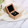 Wooden Jewelry Storage Magnetic Gift Case CON-WH0095-79A-4