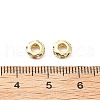 Flat Round Brass Micro Pave Clear Cubic Zirconia Spacer Beads KK-L237-016G-3