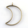 Rack Plating Alloy Open Back Bezel Pendants X-PALLOY-S047-39F-FF-2