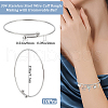 Beebeecraft 10Pcs Adjustable 304 Stainless Steel Wire Cuff Bangle Making MAK-BBC0001-15-2