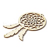 10Pcs Woven Net/Web with Feather Unfinished Blank Wooden Pendants for Painting Arts FIND-R052-01B-3