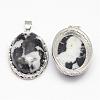 Natural Zebra Jasper Pendants G-D851-39-2