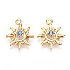 Brass Micro Pave Cubic Zirconia Charms KK-N261-100G-1