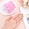 SUNNYCLUE 1 Roll Plastic Pearl Round Beaded Link Chains DIY-SC0025-23-3