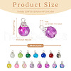 Kissitty 120Pcs 15 Colors Spray Painted Crackle Glass Pendants FIND-KS0001-29-15