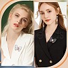 ARRICRAFT 12Pcs 2 Colors Butterfly Alloy Enamel with Plastic Pearl Adjustable Jean Button Pins FIND-AR0005-47-6