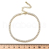 Brass Micro Pave Clear Cubic Zirconia Link Chain Bracelets for Women BJEW-S170-02G-A-5