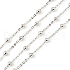 Anti-Tarnish Rhodium Plated 925 Sterling Silver Satellite Chains STER-F052-16P-1