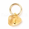 7Pcs 7 Styles Natural Stone Chip Charms PALLOY-JF01485-01-3