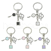 Alloy Enamel & Rhinestone Keychain KEYC-YW00074-01-2