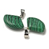 Synthetic Malachite Pendants G-Z067-05P-09-3