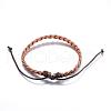 Adjustable Braided Leather Cord Bracelets BJEW-P099-21A-1