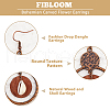 FIBLOOM 6 Pairs 6 Style Flower & Ring & Teardrop & Leaf Alloy Boho Dangle Earrings Sets with Enamel EJEW-FI0001-62-4