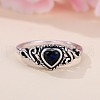 Brass Micro Pave Cubic Zirconia Finger Rings for Women FS-WGE7315-03-4
