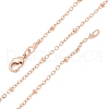 2mm Rack Plating Brass Satellite Chain Necklaces for Women Men MAK-L044-11RG-4