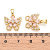 Brass Micro Pave Cubic Zirconia Charms KK-N254-232G-3