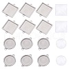 Unicraftale 24Pcs 304 Stainless Steel Cabochon Connector Settings STAS-UN0027-43-1