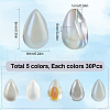 SUNNYCLUE 150Pcs 5 Colors Transparent Spray Painted Glass Charms GLAA-SC0002-16A-2