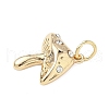 Brass Micro Pave Cubic Zirconia Pendants KK-D364-01G-2
