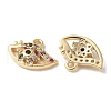Brass Micro Pave Clear Cubic Zirconia Pendants KK-Q031-47G-05-2